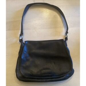 Leather Shoulder Bag‎ Black Y2K Kenneth Cole